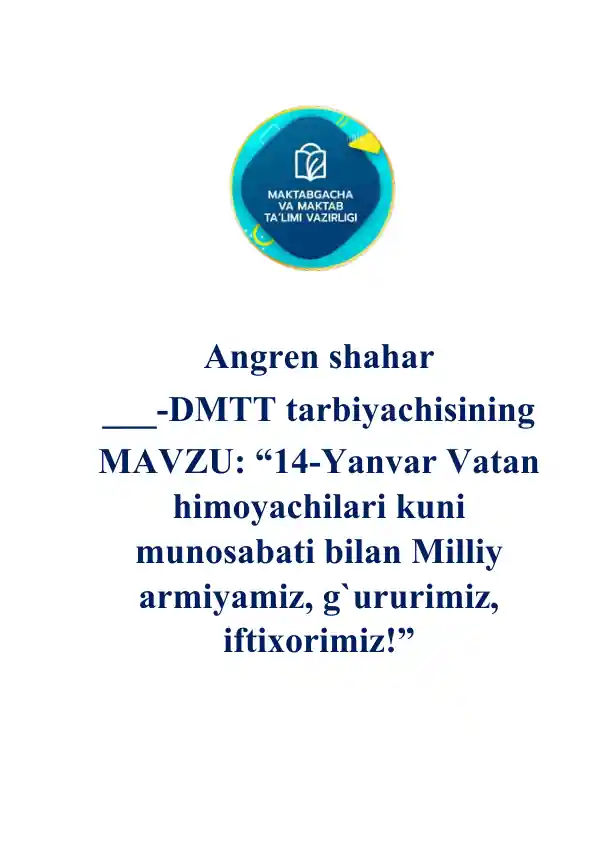 14-Yanvar Vatan himoyachilari kuni munosabati bilan Milliy armiyamiz