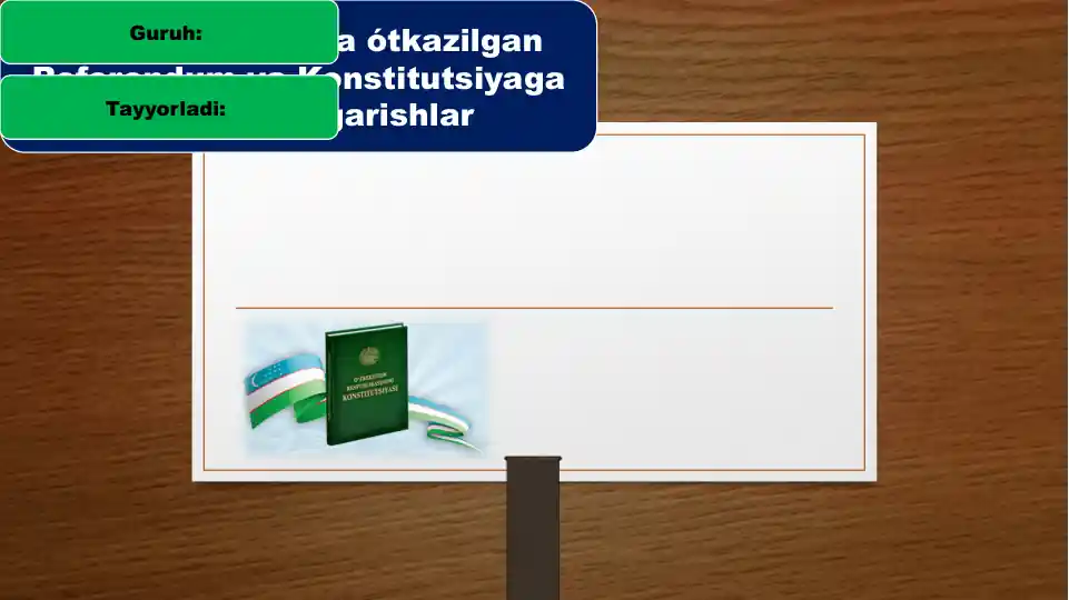 2023 yilda ótkazilgan Referendum va Konstitutsiyaga kiritilgan ózgarishlar