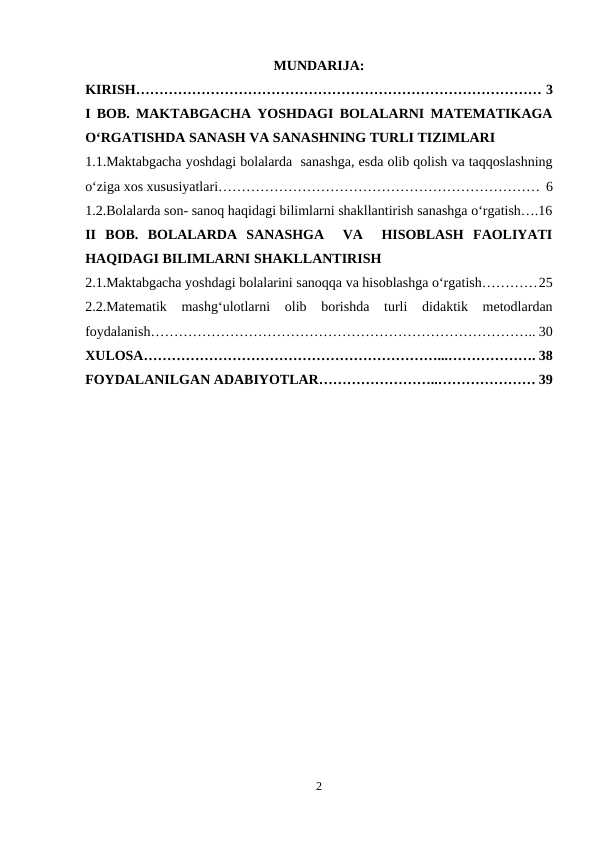 Maktabgacha yoshdagi bolalarni matematikaga o‘rgatishda sanash va sanashning turli tizimlari