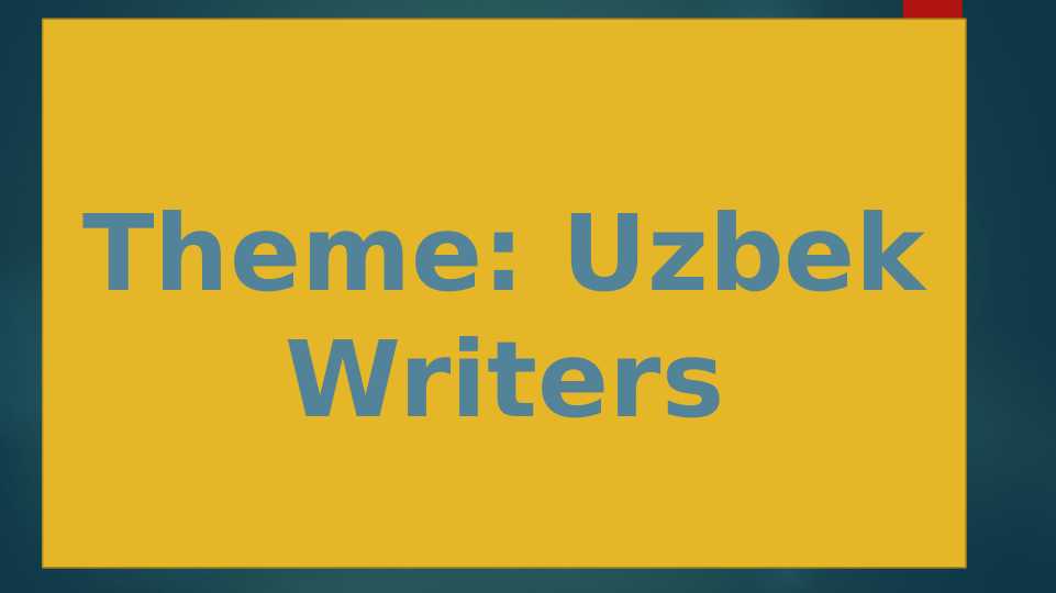 Uzbek writers