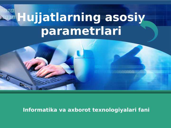 Hujjatlarning asosiy parametrlari. Wordda ishlash.
