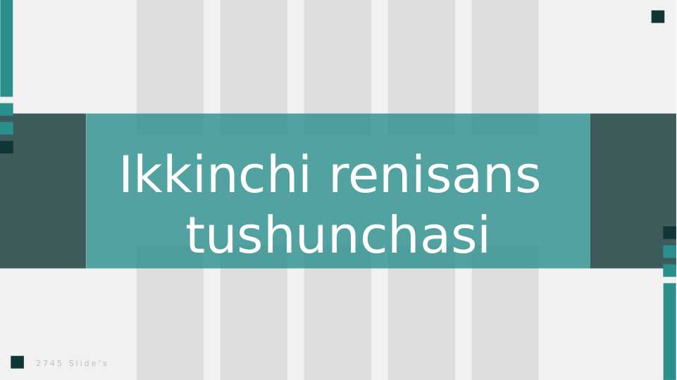 Ikkinchi renisans  tushunchasi