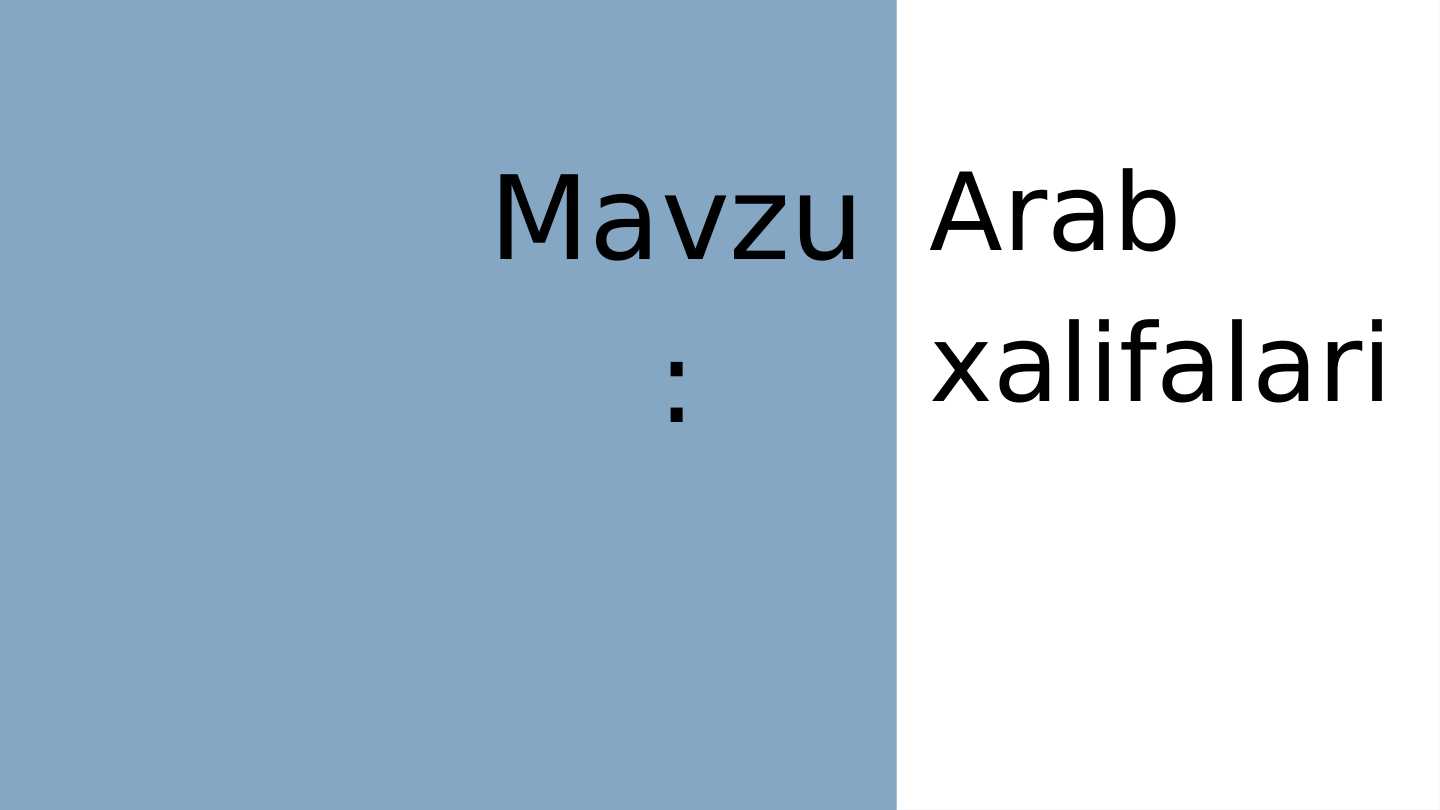 Arab xalifalari