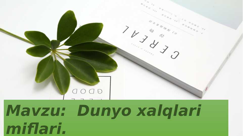 Dunyo xalqlari miflari.