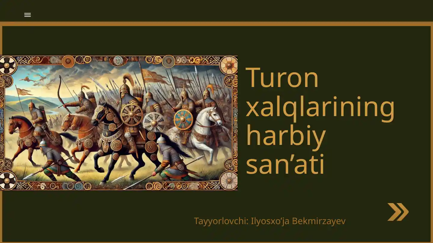 V-VII asrlarda Turon xalqlarining harbiy san'ati