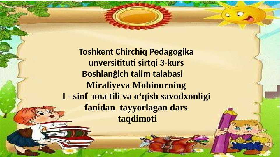 Bolalarning sevimli bayramlari Taqvim bilan ishlashni o‘rganing