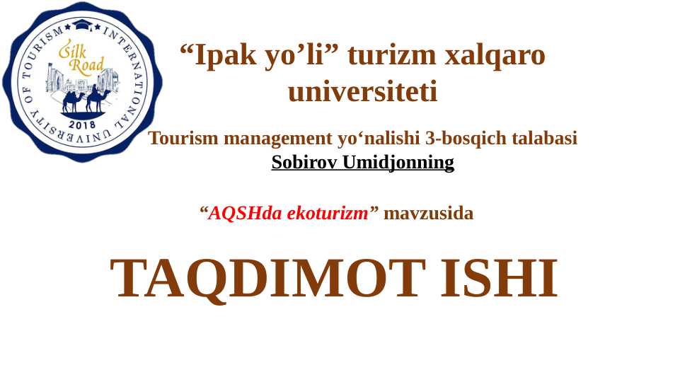 AQSHda ekoturizm