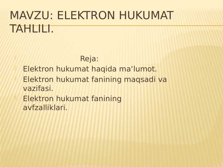 Elektron hukumat tahlili