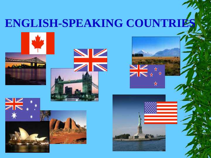ENGLISH-SPEAKING COUNTRIES