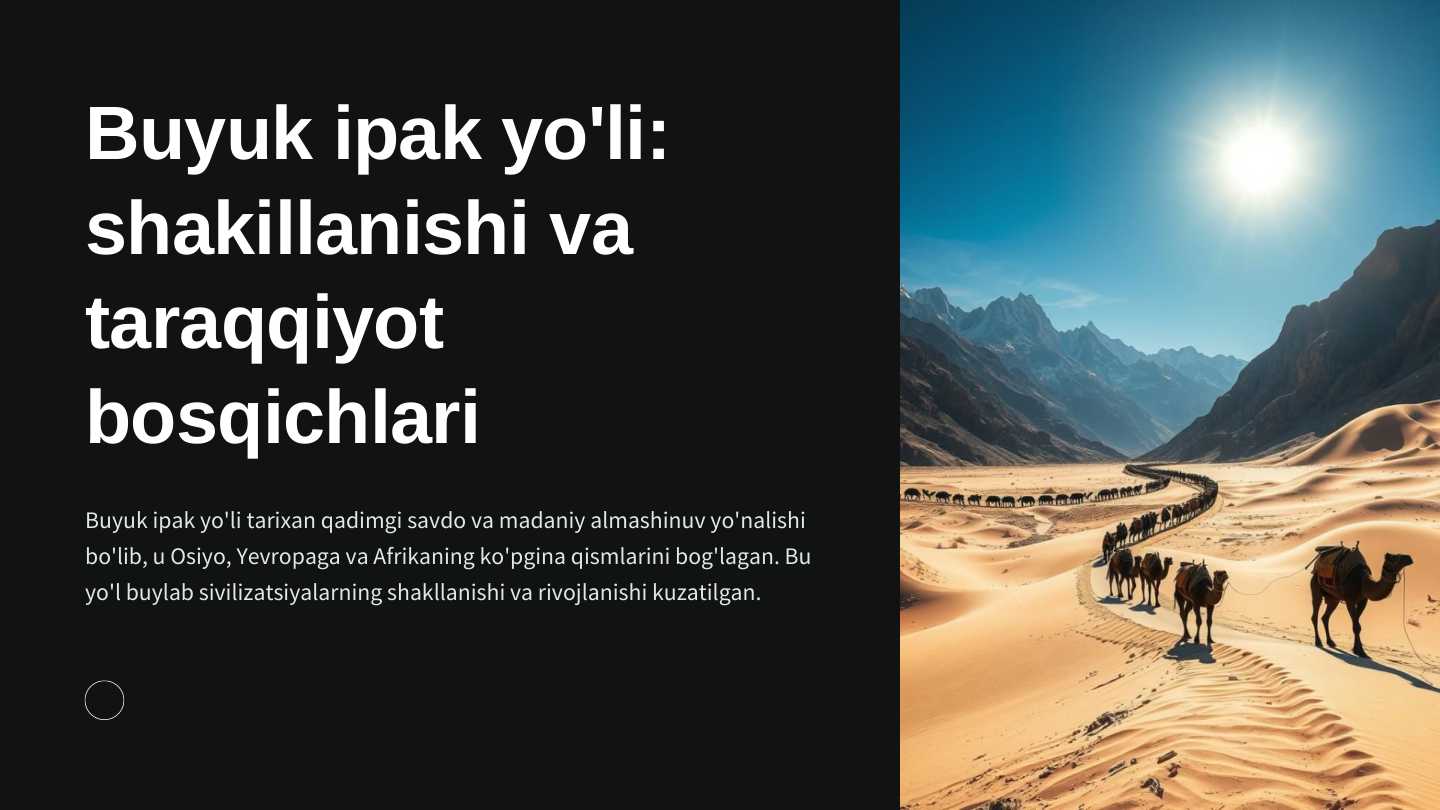 Buyuk Ipak Yo li Shakillanishi Va Taraqqiyot Bosqichlari