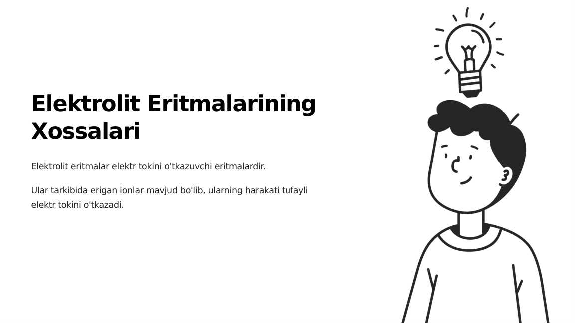 Elektrolit Eritmalarining Xossalari