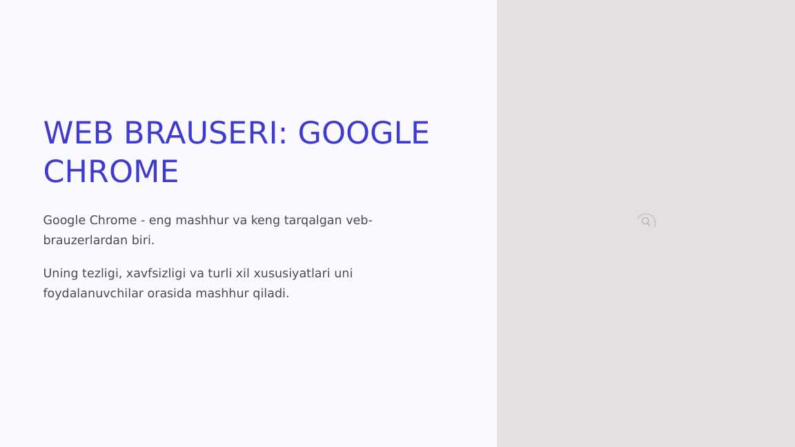 WEB BRAUSERI: GOOGLE CHROME