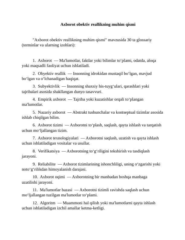 Axborot obektiv reallikning muhim qismi_1