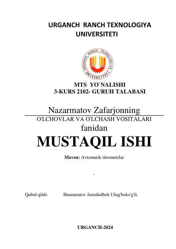 Avtomatik titrometrlar