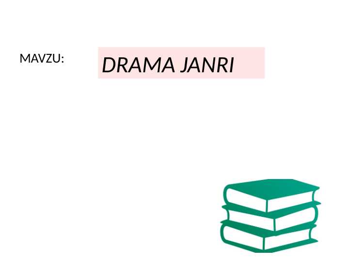 DRAMA JANRI