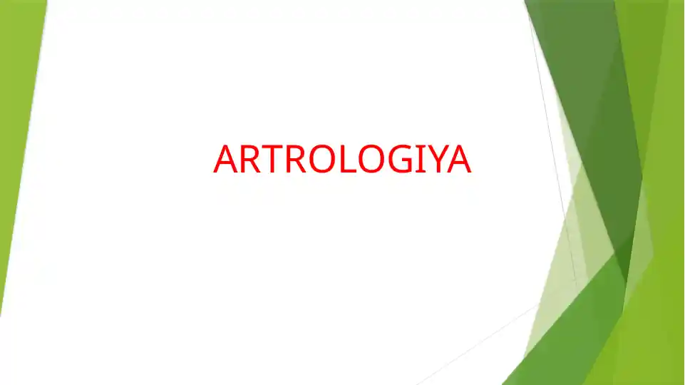 Artrologiya  Артрология