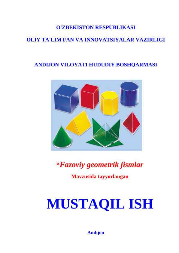 Fazoviy giometrik jismlar