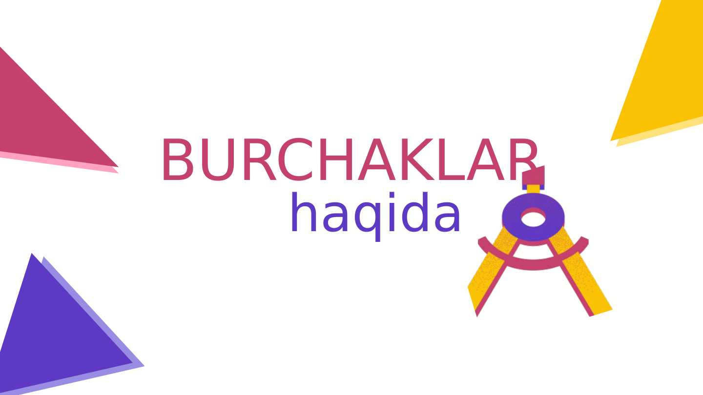 Burchaklar haqida slayd
