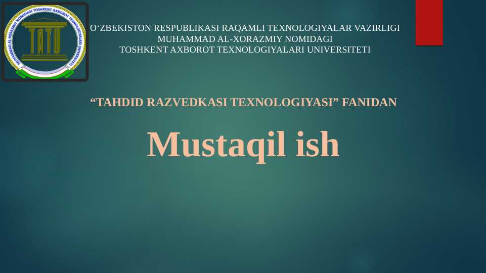 Tahdidlarni aniqlashdagi ekspert xizmatlari va ularning imkoniyatlari
