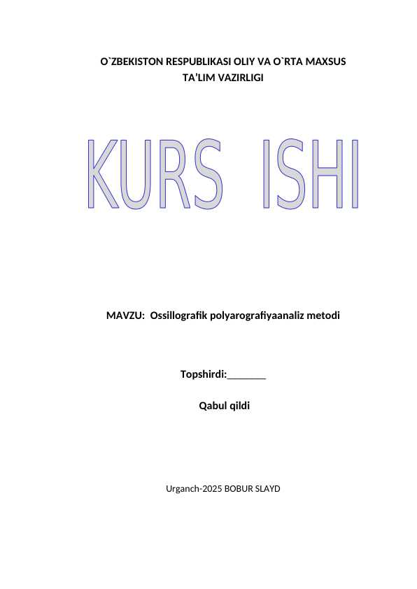 Ossillografik polyarografiyaanaliz metodi