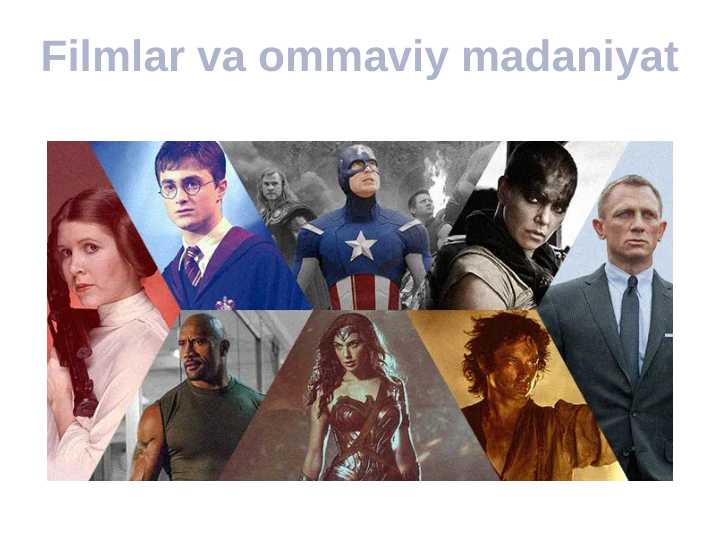 Filmlar va ommaviy madaniyat