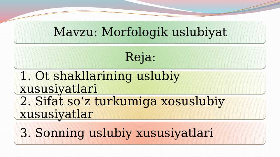 Morfologik uslubiyat