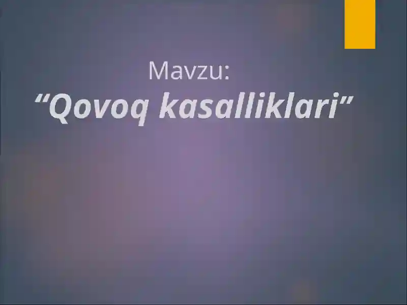 Qovoq kasalliklari