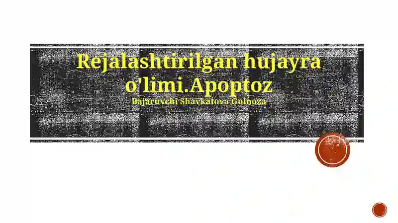 Dasturlashtirilgan Hujayra O'limi: Apoptoz nima?