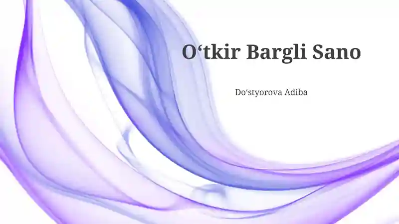 Oʻtkir Bargli Sanoat