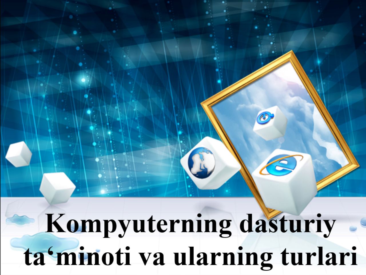Kompyuterning dasturiy ta‘minoti va ularning turlari