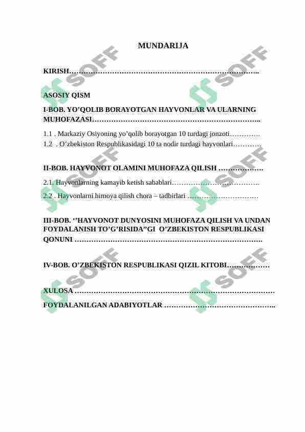 Noyob va yo'qolib borayogan hayvonlarni asrashga qaratilgan dastur va loyihalar