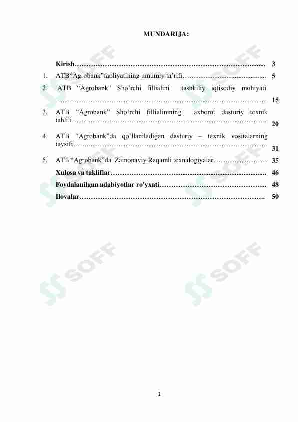 Amaliyot hisoboti agrobank