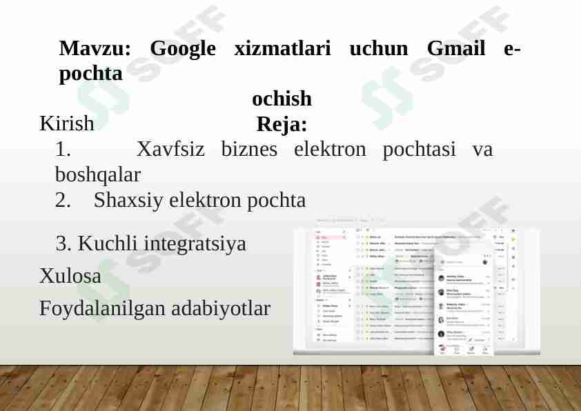 Google xizmatlari uchun Gmail e-pochta ochish