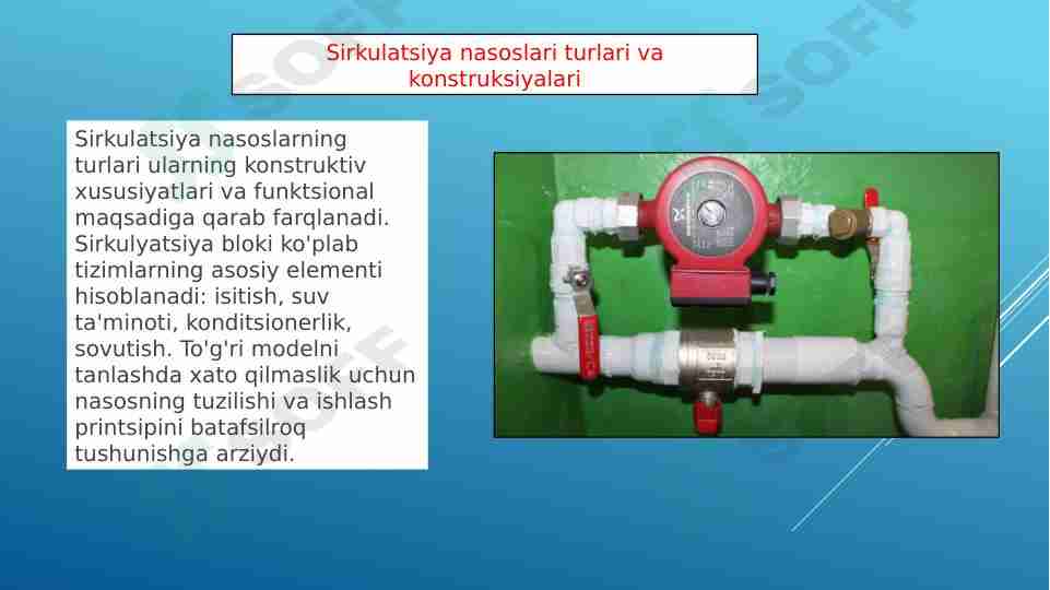 Sirkulatsiya nasoslari turlari va konstruksiyalari
