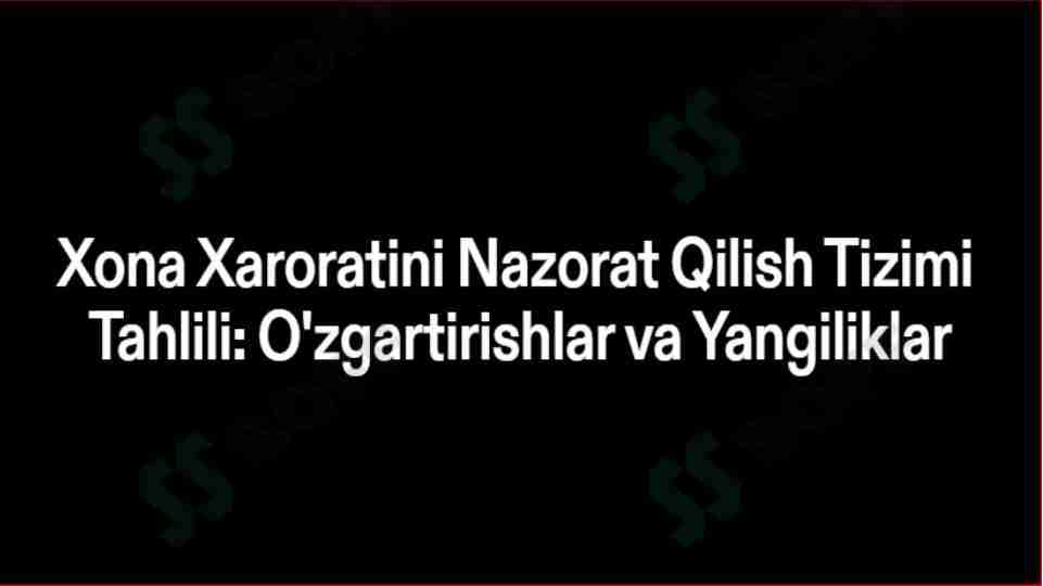 Xona xaroratini boshqarish.