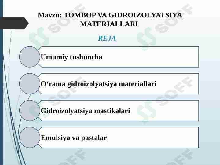 Tombop gidroizolyatsiya materiallari