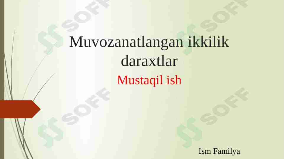 Muvozanatlangan ikkilik daraxtlar