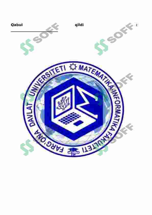 Mustaqil talim ishlanmalarining betliklari