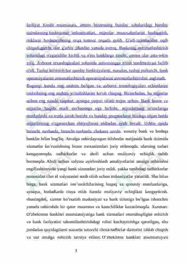 O'zbekistonda bank sektorida IABS tizimining ishlash texnalogiyasi.