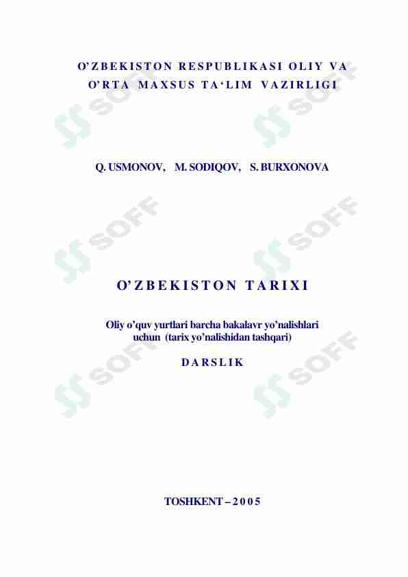 O'zbekiston tarixi