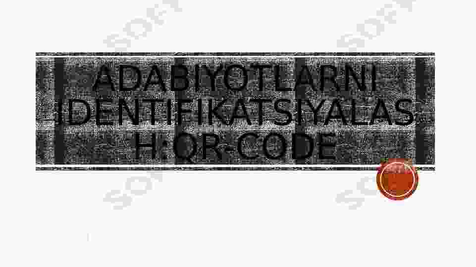 Adabiyotlarni identifikatsiyalash:QR-code