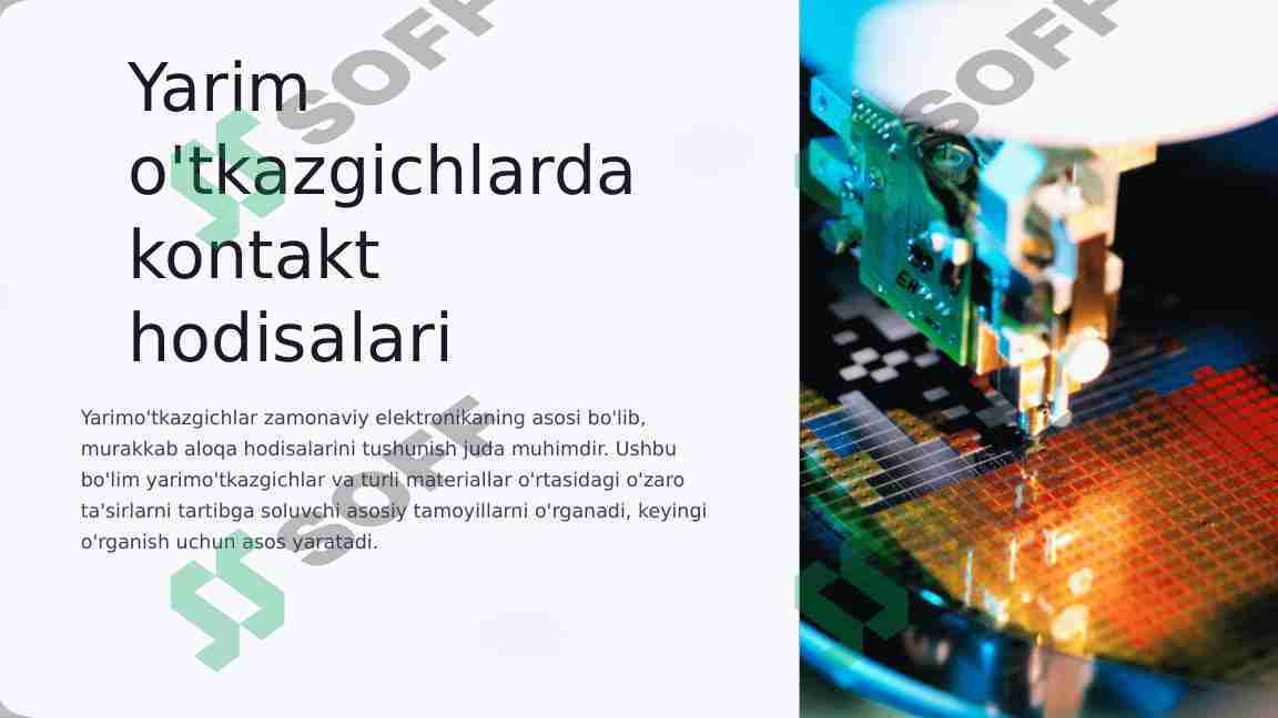 Yarim o'tkazgichlarda kontakt hodisalari