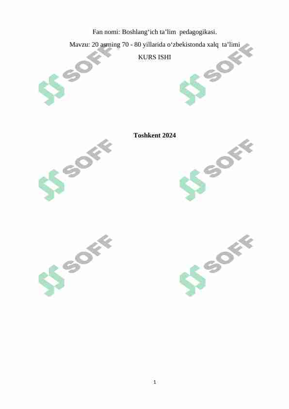 20 asrning 70 80 yillarida o'zbekistonda xalq taʼlimi