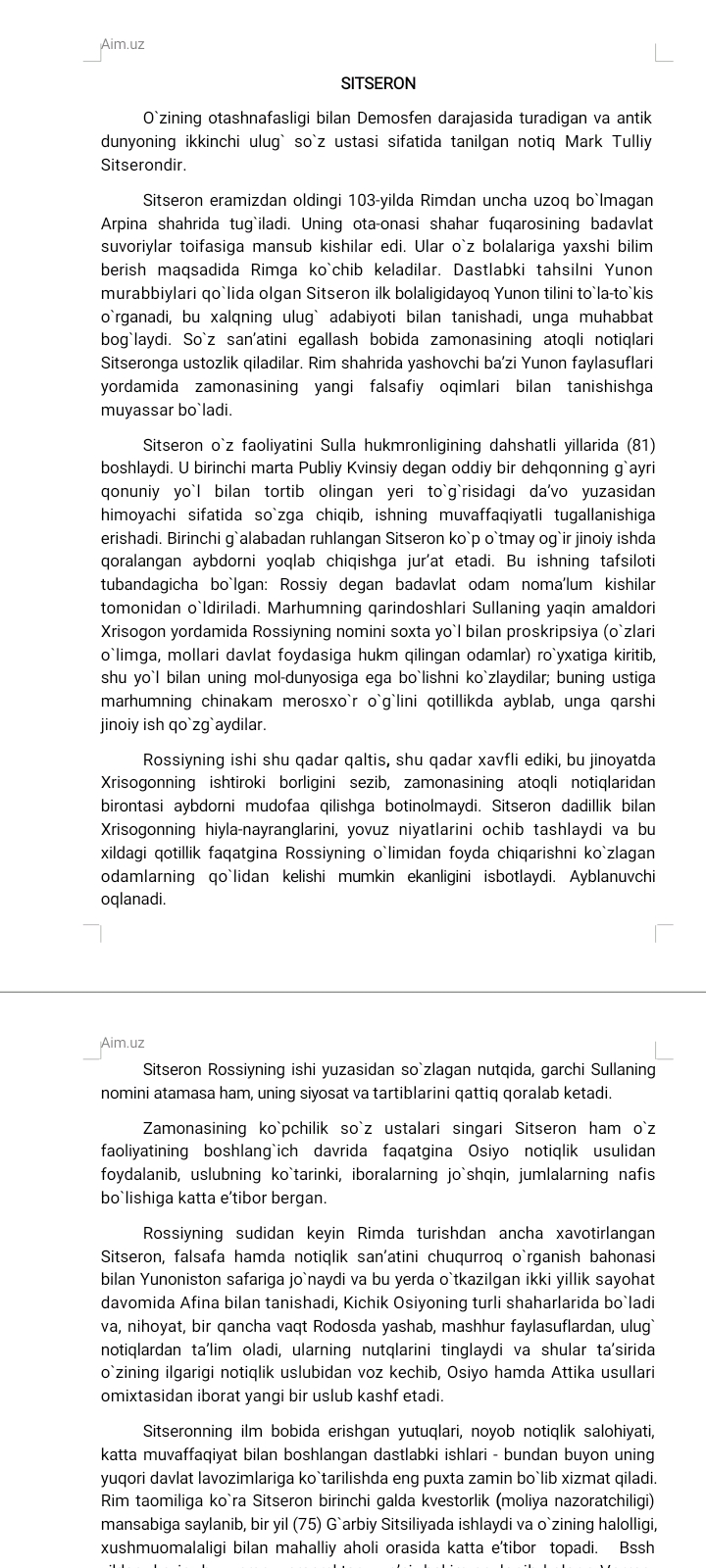 Matematika fanidan testlar (40 ta)