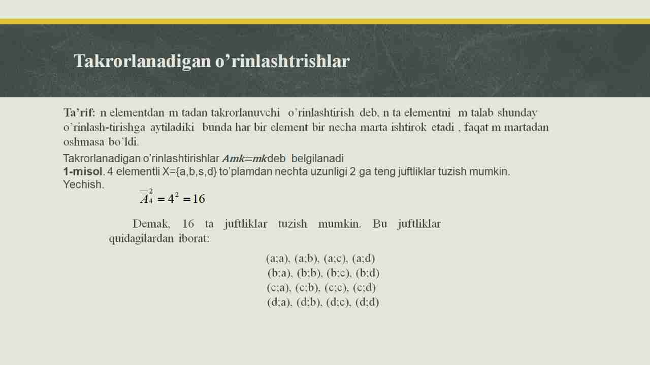 Ehtimollar nazaryasi haqida batafsil