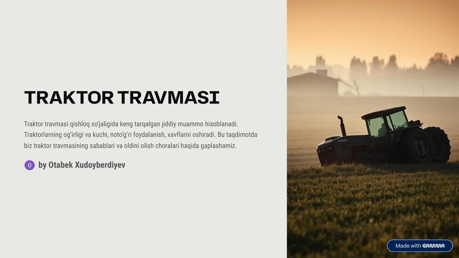 TRAKTOR TRAVMASI