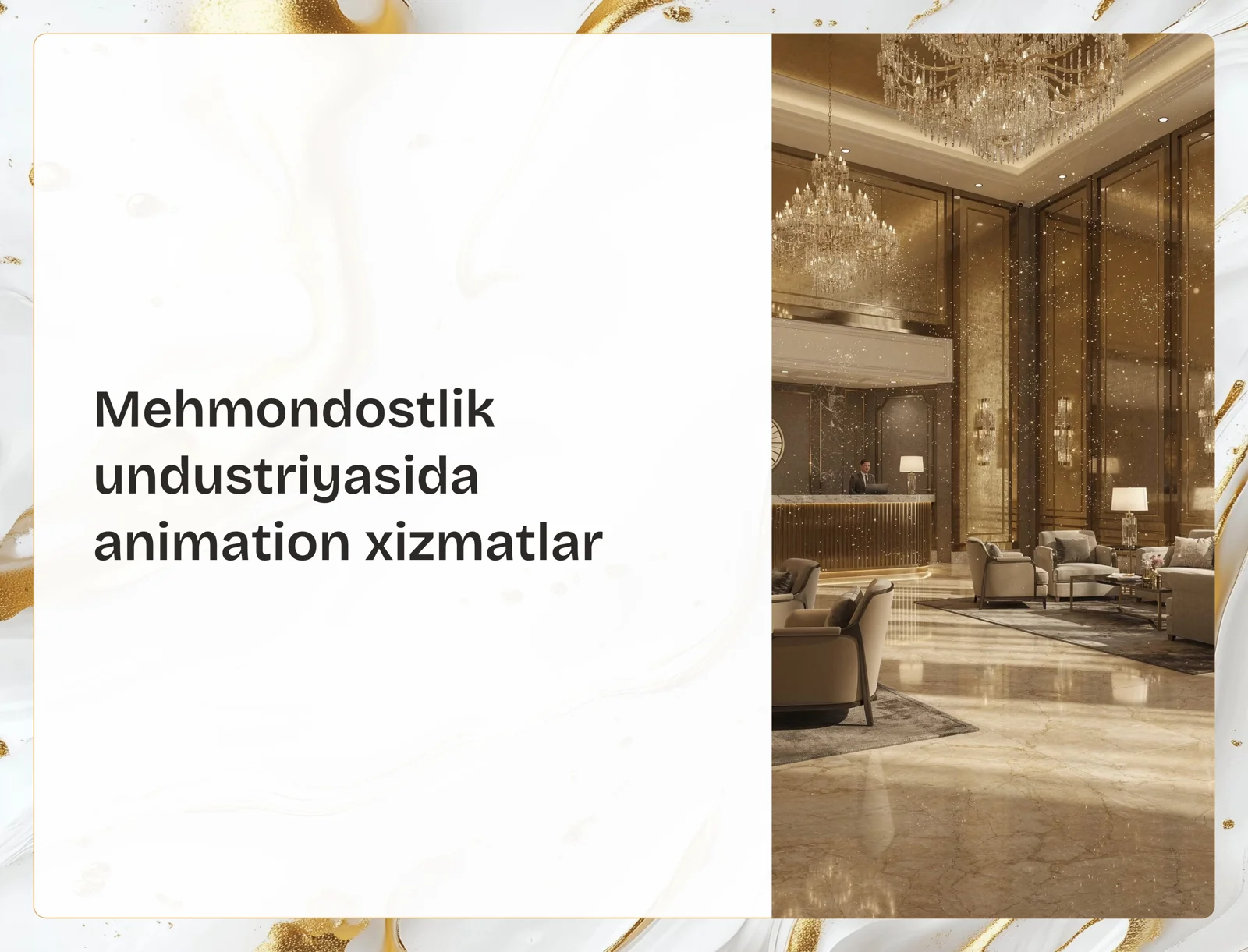 Mehmondostlik Animation Xizmatlari Prezentatsiya Rejasi