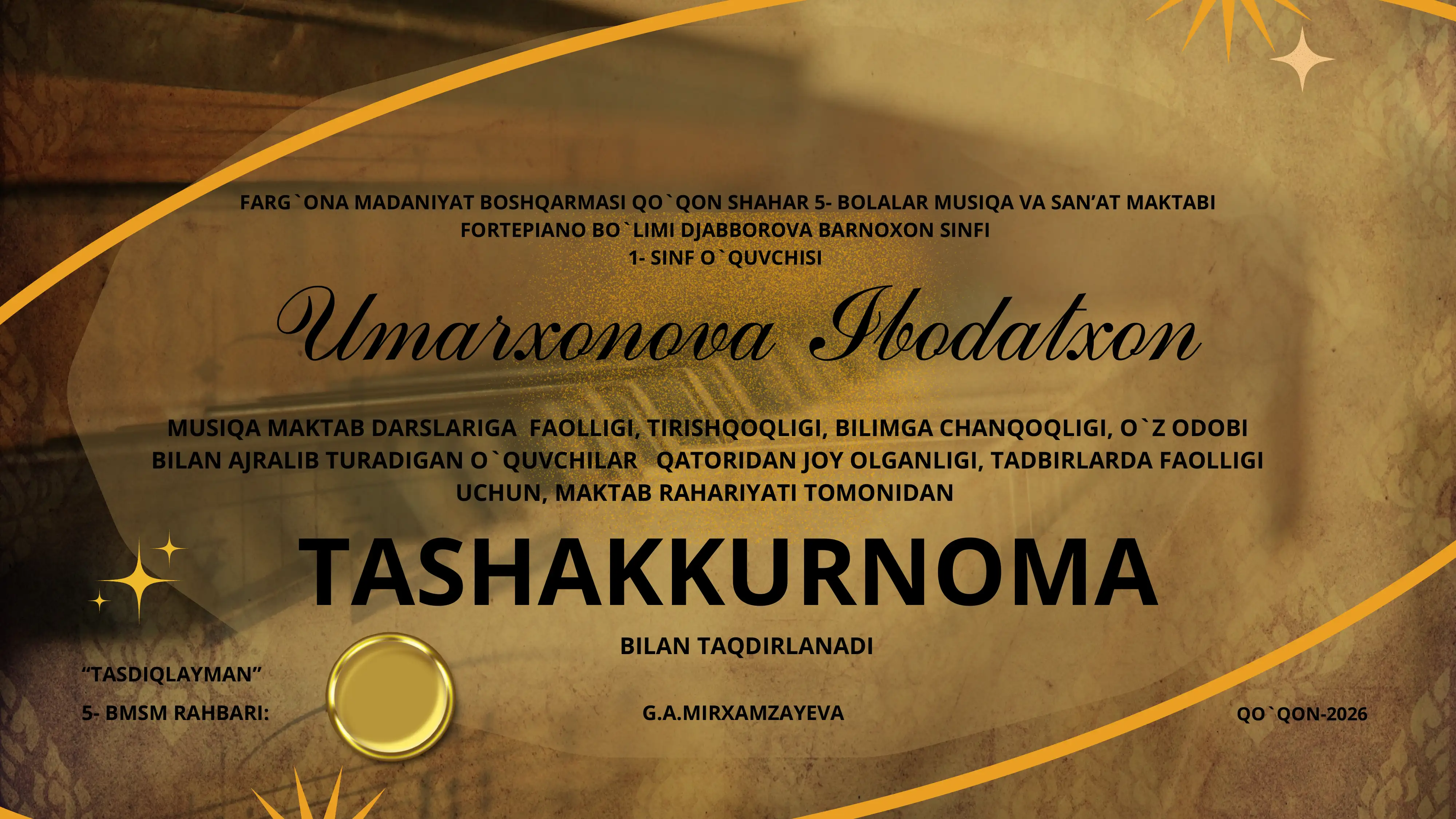 tashakkurnoma