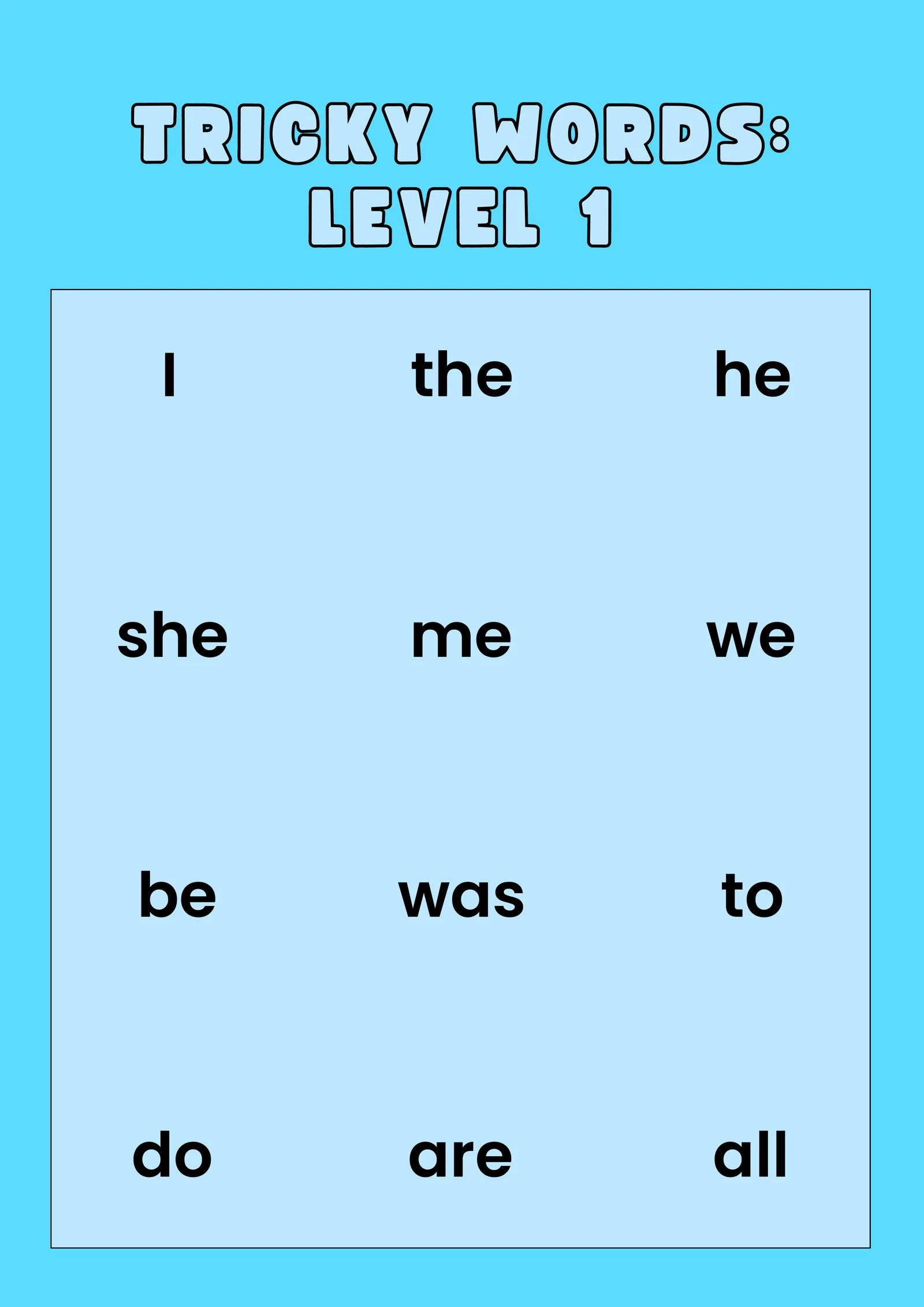 Tricky words, imlo va o'qish