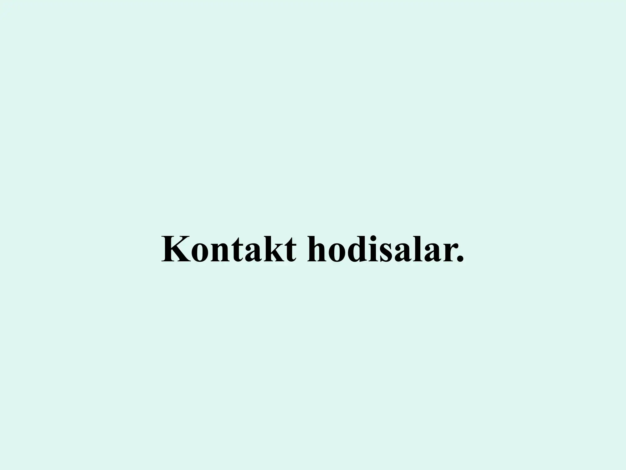 Kontakt hodisalar